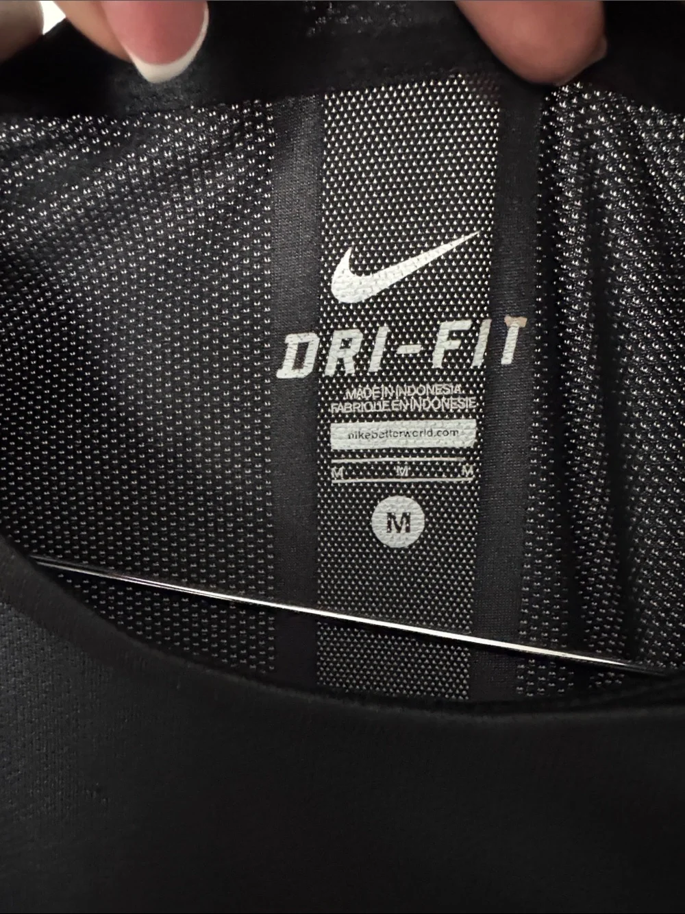 Nike Long Sleeve Performance Tee in Black with Green Oregon Logo